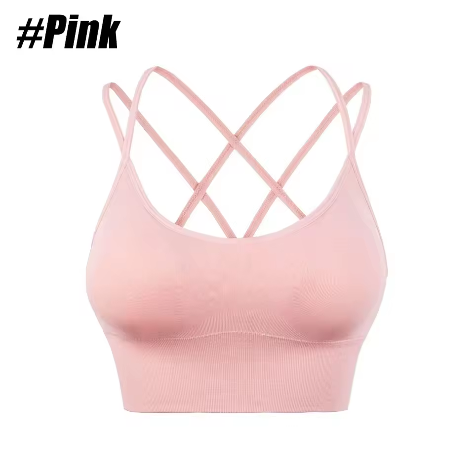 Women’s Push Up Sports Bra – Solid Color, Padded Fitness Bra for Yoga, Running & Gym