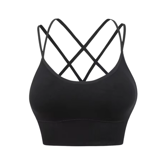 Women’s Push Up Sports Bra – Solid Color, Padded Fitness Bra for Yoga, Running & Gym